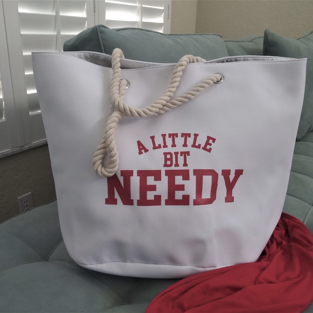 A Little Bit Needy Ariana Grande song themed tote